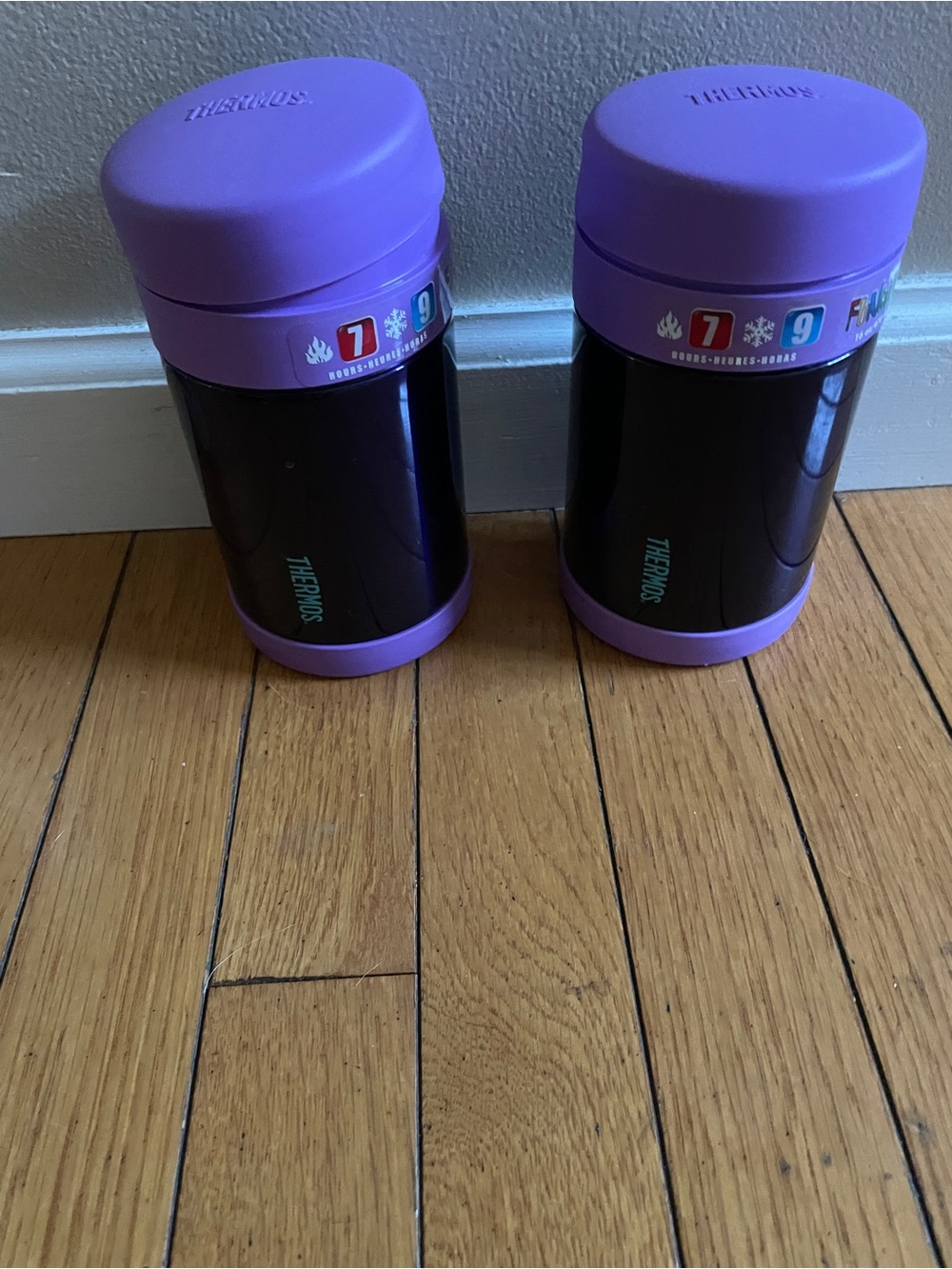 Thermos 16 oz. Purple- Two in set